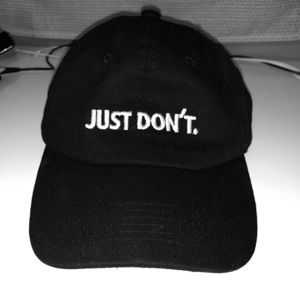 Just don’t cap dad hat black